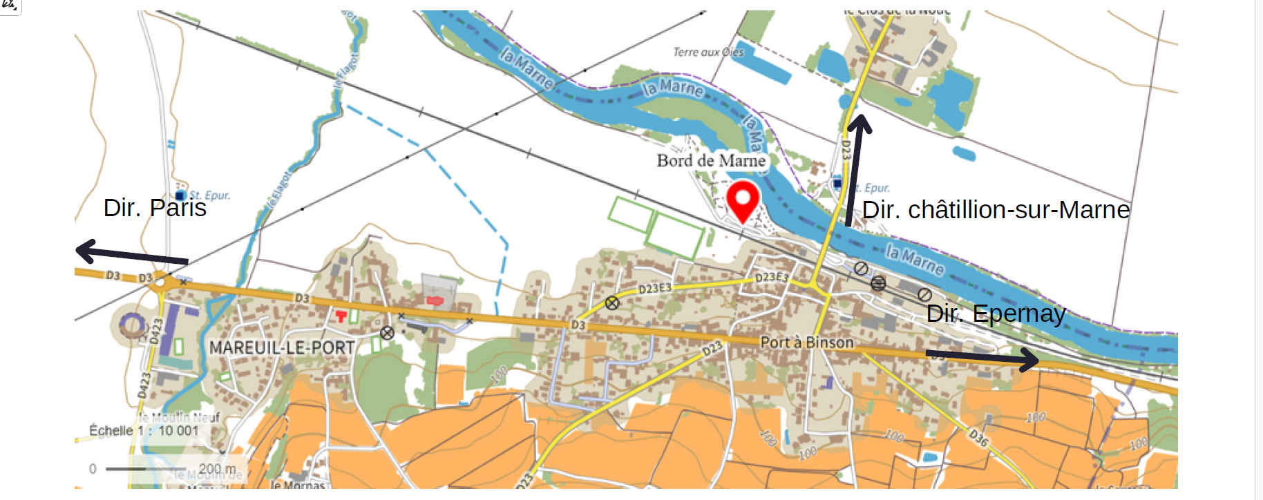 Plan des Communes, Mareuil le Port, Port à Binson, Châtillon sur Marne